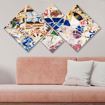 4 Parçalı Mdf Tablo