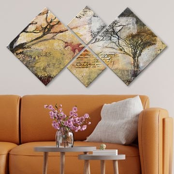 4 Parçalı Mdf Tablo