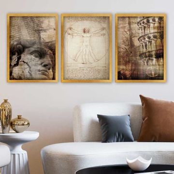 3 Parçalı Çerçeveli Tablo