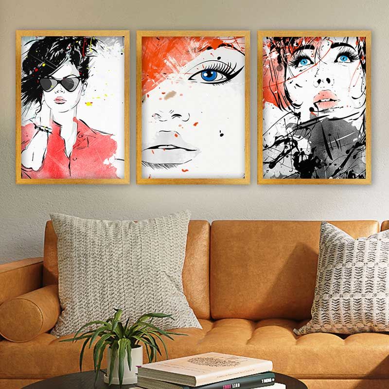 3 Parçalı Çerçeveli Tablo