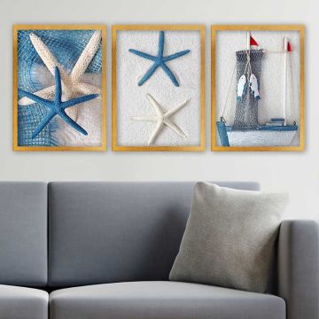3 Parçalı Çerçeveli Tablo