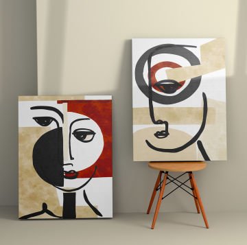 2 Parçalı Kanvas Tablo