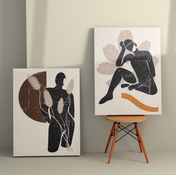 2 Parçalı Kanvas Tablo