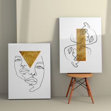 2 Parçalı Kanvas Tablo