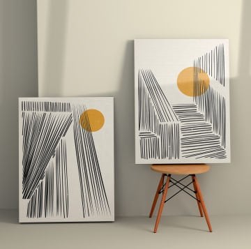 2 Parçalı Kanvas Tablo
