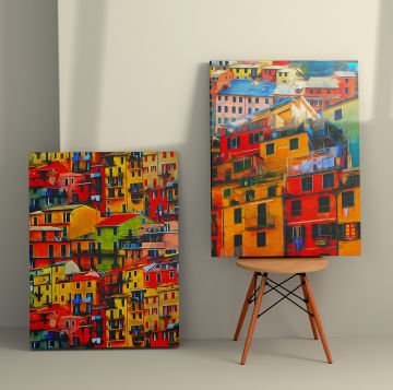 2 Parçalı Kanvas Tablo
