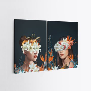 2 Parçalı Kanvas Tablo