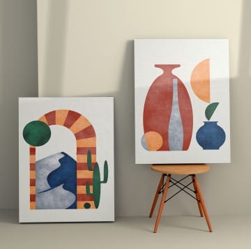 2 Parçalı Kanvas Tablo