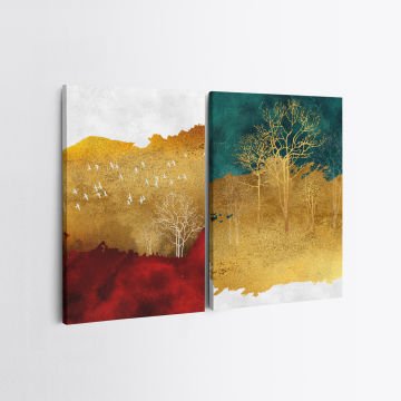 2 Parçalı Kanvas Tablo
