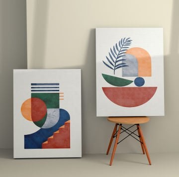 2 Parçalı Kanvas Tablo