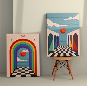 2 Parçalı Kanvas Tablo