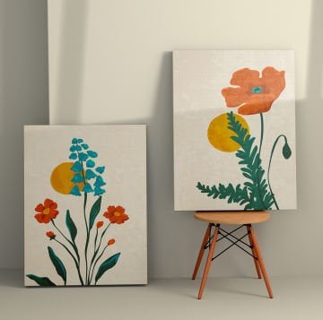 2 Parçalı Kanvas Tablo