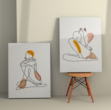 2 Parçalı Kanvas Tablo