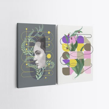 2 Parçalı Kanvas Tablo