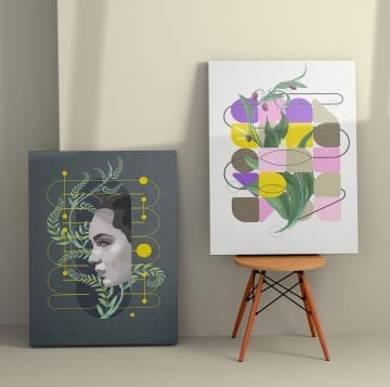 2 Parçalı Kanvas Tablo
