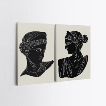 2 Parçalı Kanvas Tablo