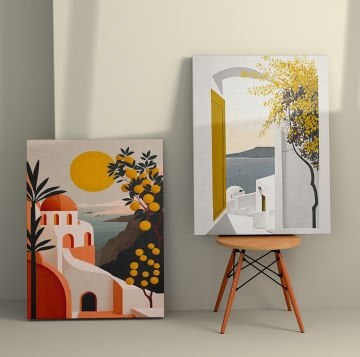 2 Parçalı Kanvas Tablo