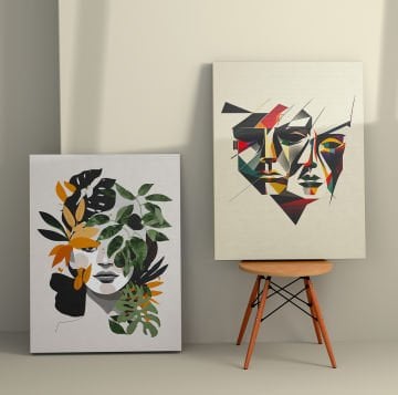 2 Parçalı Kanvas Tablo