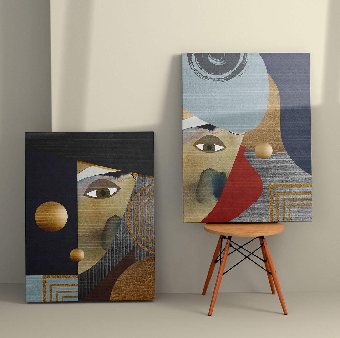 2 Parçalı Kanvas Tablo