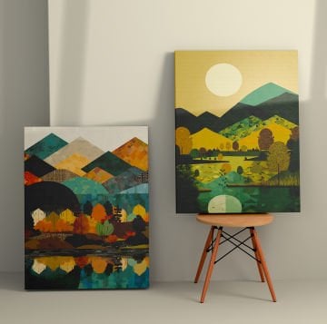 2 Parçalı Kanvas Tablo