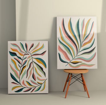 2 Parçalı Kanvas Tablo