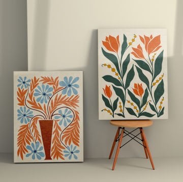2 Parçalı Kanvas Tablo