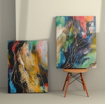 2 Parçalı Kanvas Tablo