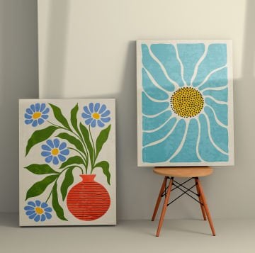 2 Parçalı Kanvas Tablo