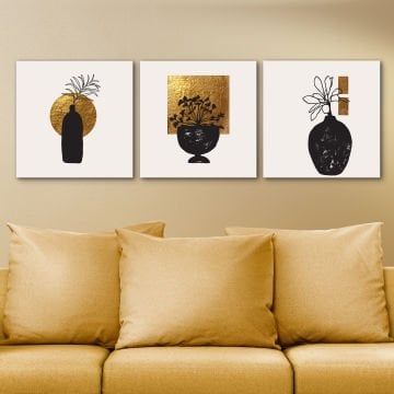 3 Parçalı Kanvas Tablo