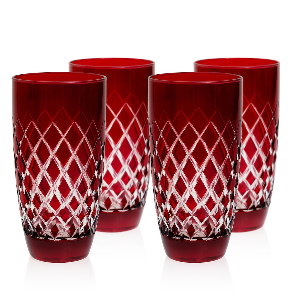 Kırmızı Mesrubat/Su Bardagı 4'Lü Set
