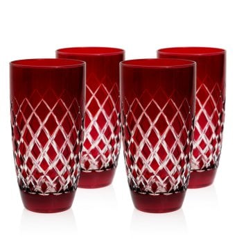 Kırmızı Mesrubat/Su Bardagı 4'Lü Set