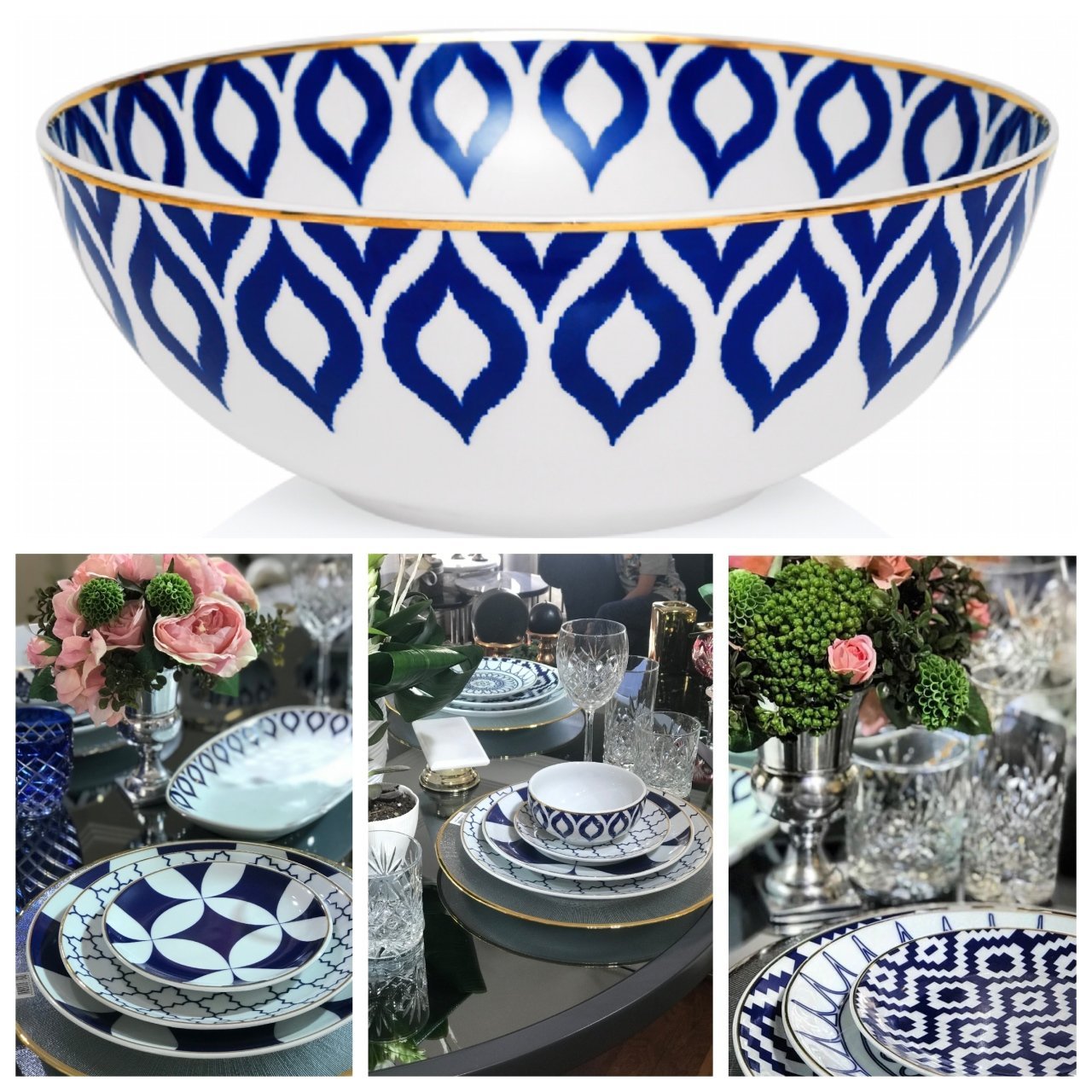 Mavi-Beyaz Set 64 Parca