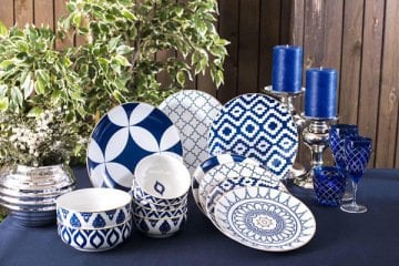 Mavi-Beyaz Set 64 Parca (12 kişilik)