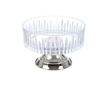 Gümüş Ayaklı Büyük Boy Kristal Kase 25cm