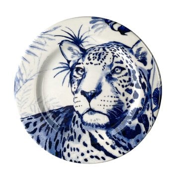 Mavi Leopar 24 Parça Tabak Seti