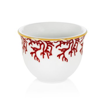 Mercan Kırmızı 18 Parça Çay + Mırra Set Hediye Kutulu