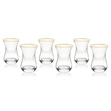 Mercan Kırmızı 18 Parça Çay + Mırra Set Hediye Kutulu