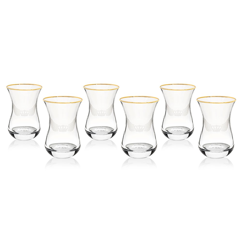 Kanat Desenli Çay Bardağı 6'lı Set
