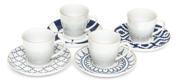 Mavi Beyaz Tabak&Çay Kahve Seti 20 Parça (4 Kişilik)