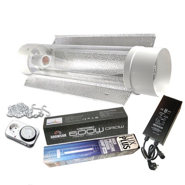 Lux Plus 600w Grow/Bloom CoolTube Growsan Set