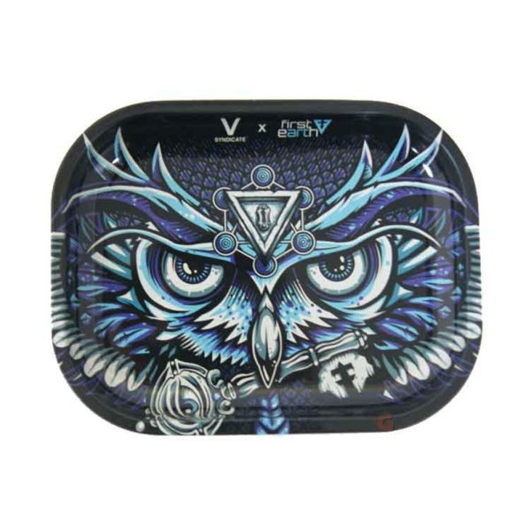 Metal Tepsi Owl 27x16 cm