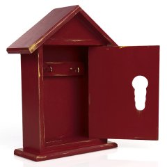 Kırmızı ev  anahtar kutusu