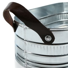 Deri saplı oval saksılık küçük boy