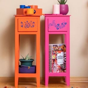 Bohem turuncu mini komodin