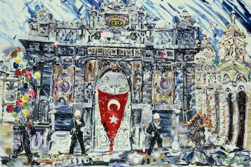 İstanbul Kanvas Tablo - Dolmabahçe Gate - 120cm x 90cm