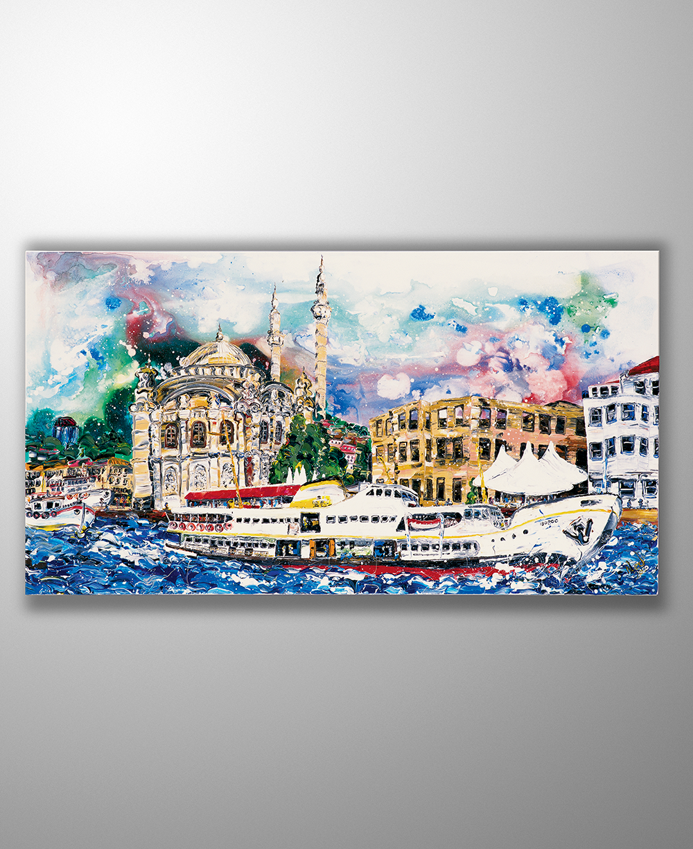 İstanbul Kanvas Tablo - Ortaköy -50 cmx 30 cm