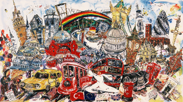 İstanbul Kanvas Tablo - WEMW Istanbul London Yeah! - 175cm x 100cm