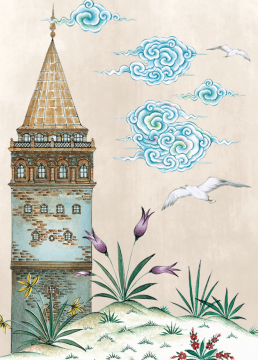 Kanvas Tablo - İstanbul Minyatür / Galata Kulesi - Taner Alakuş Atölyesi 50x70cm
