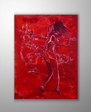 İstanbul Orijinal Tablo - İstanbul'da Aşk - Akrilik Tablo  91,5x122cm