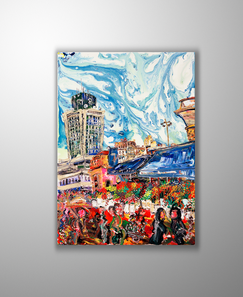 İstanbul Orijinal Tablo - Marmara Taksim Flowers 50cmx70cm - Akrilik Tablo